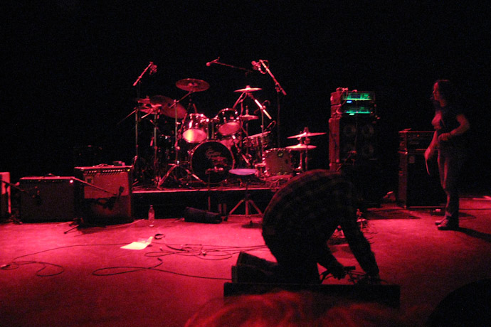 Roadies preparing for gig