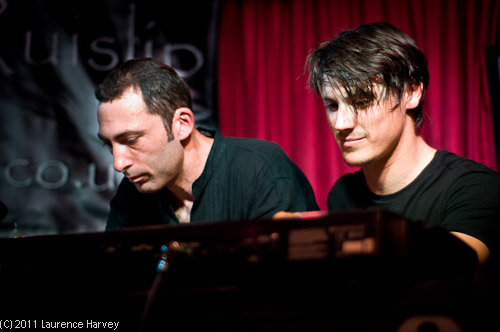 Jay Tamkin & Rik 'Howling' Christiansen jamming on keys