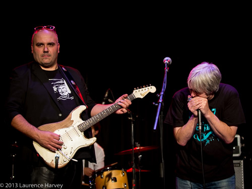 Phil Fernandez on guitar, Son Maxwell on harp