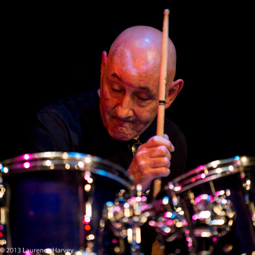 Bernie Fox on drums