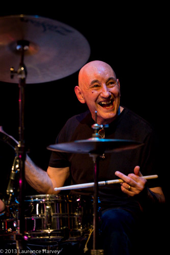 Bernie Fox on drums
