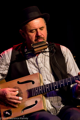 Trevor Steger on 'winebox' guitar & harmonica