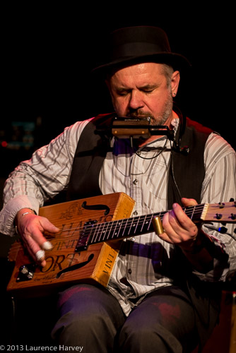 Trevor Steger on 'winebox' guitar & harmonica