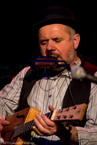 Trevor Steger on 'winebox' guitar & harmonica