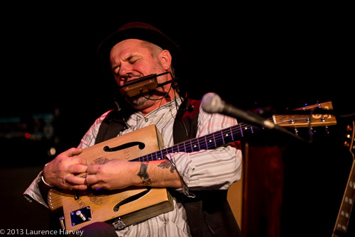 Trevor Steger on 'winebox' guitar & harmonica