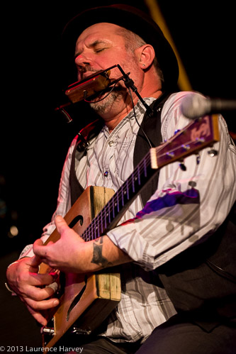 Trevor Steger on 'winebox' guitar & harmonica
