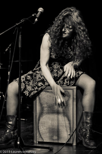 Becky Tate on vocals & cajon (box drum)