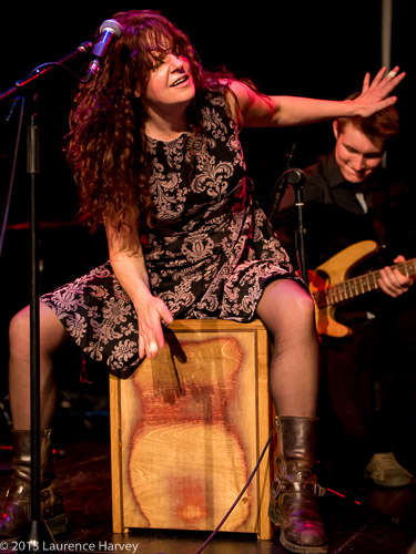 Becky Tate on vocals & cajon (box drum)