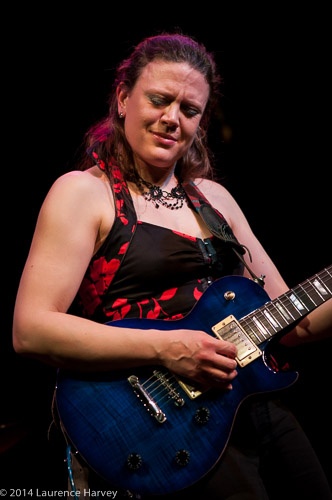 Clare Free on guitar