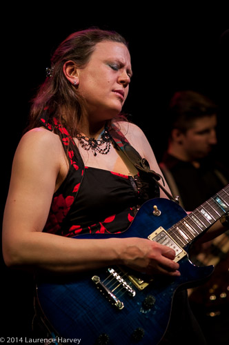 Clare Free on guitar