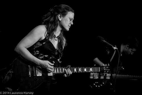 Clare Free on guitar