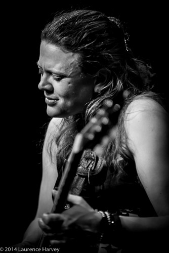 Clare Free on guitar