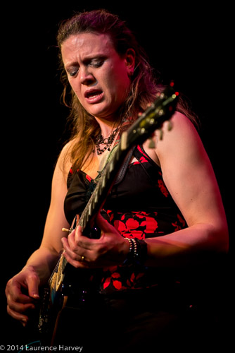Clare Free on guitar