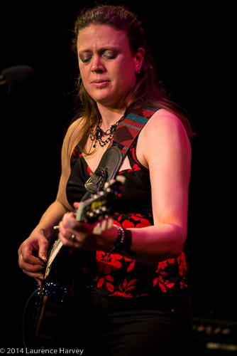 Clare Free on guitar