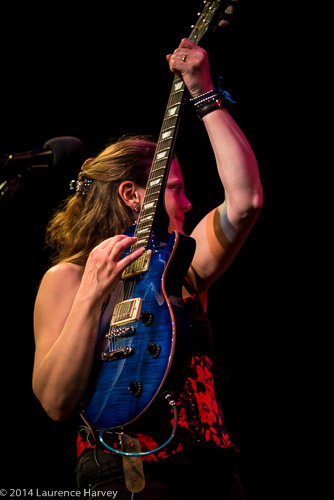 Clare Free on guitar