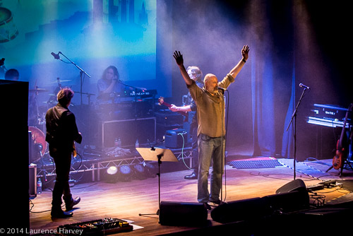 Fish & his band on stage at Islington Assembly Hall