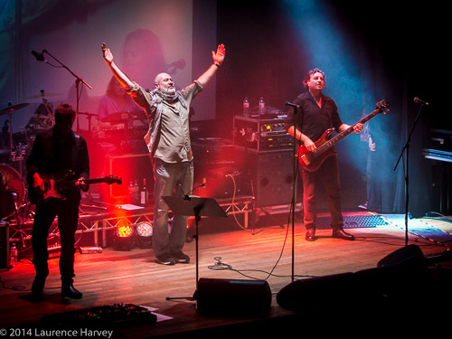 Fish & his band on stage at Islington Assembly Hall