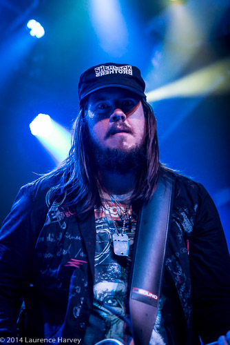 Jerry Ossmark of The Sherlock Brothers on guitar