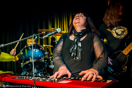 Sally Ann Evans on vocals & keys
