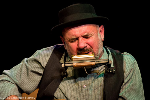 Trevor Steger on 'wine box' guitar and harmonica