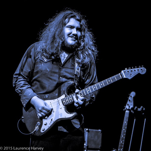 Tom Killner on stage jamming with Danny Bryant
