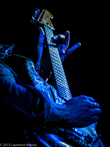 Close-up of Dan Patlansky's guitar work