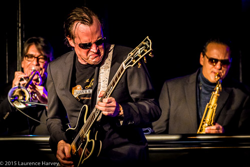 Joe Bonamassa on guitar, Paulie Cerra on sax & Lee Thorburg on trumpet
