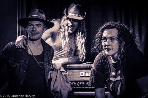 The night's guitarists - Jared James Nichols, Dave Hanson & Chris Buck