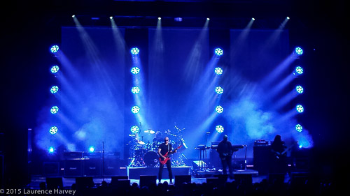 Joe Satriani & his band on stage at Hammersmith Apollo