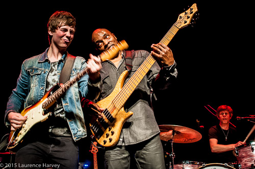 Laurence Jones on guitar & vocals, Roger Inniss on bass, Miri Miettinen on drums