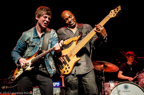 Laurence Jones on guitar & vocals, Roger Inniss on bass, Miri Miettinen on drums