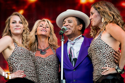 Kid Creole & The Coconuts on stage at the 80's Rewind Festival