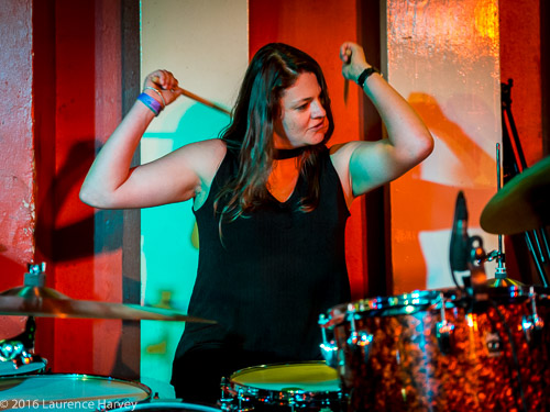 Donna Peters on drums