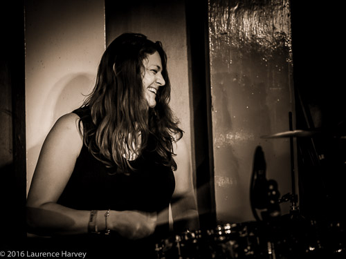 Donna Peters on drums