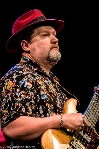 Dusty Bones on bass