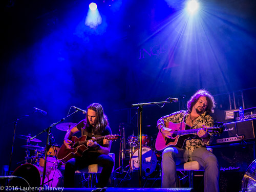 Curran on stage at Islington Assembly Hall