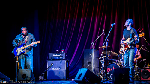 Danny Bryant & his band on stage at Harpenden Public Halls