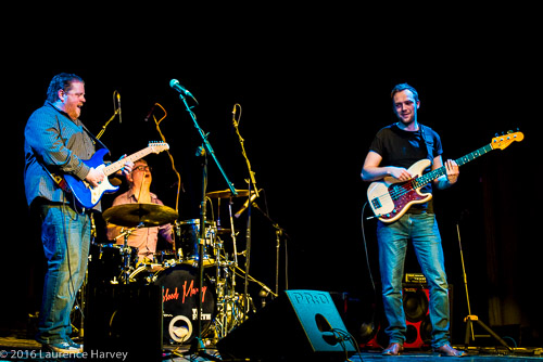 Danny Bryant & his band on stage at Harpenden Public Halls