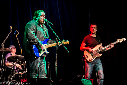 Danny Bryant & his band on stage at Harpenden Public Halls