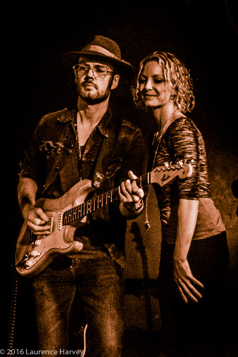 Dave Hanson on guitar & lead vocals, Becka Ward on backing vocals