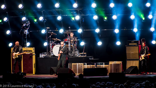 Joe Bonamassa & his band on stage at The Old Royal Naval College, Greenwich