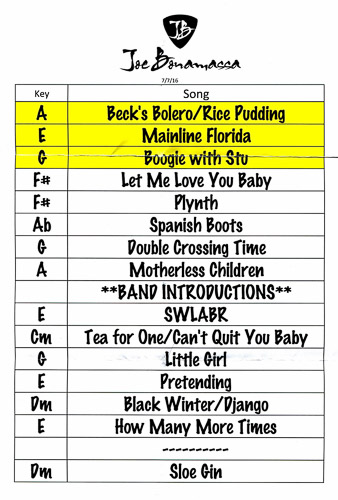 Set List