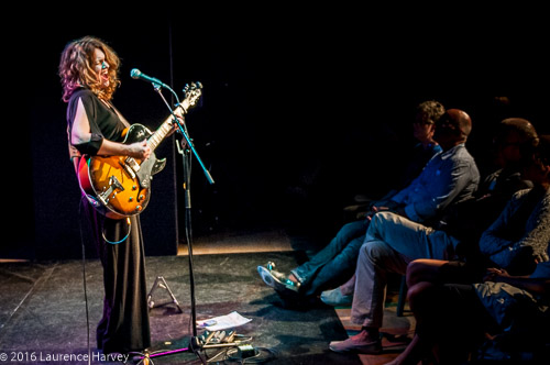 Lisa Mills on stage at Norden Farm
