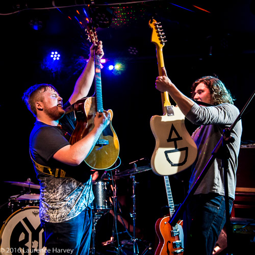 Lewis Hancock on vocals & acoustic guitar, Jack Eddison on lead guitar