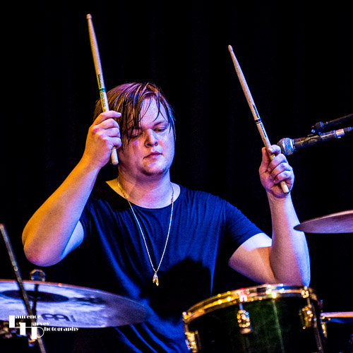 Charlie Simpson on drums