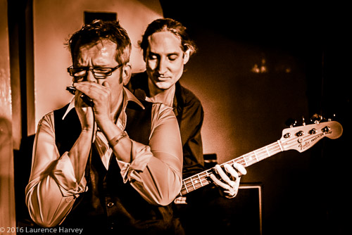 Gilby J. Fletcher on blues harp & Alex Machell on bass