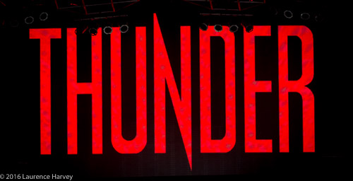 Thunder logo on the big screen