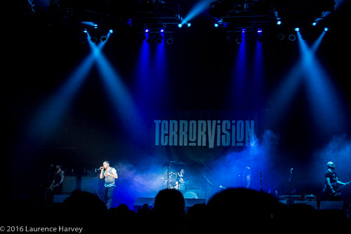Terrorvision on stage at Wembley Arena