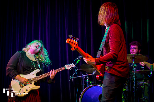 Chantel McGregor & her band on stage at Harpenden Public Halls