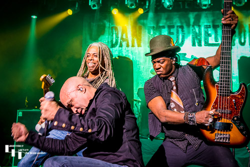 Dan Reed on vocals, Brion James on guitar & Melvin Branon Jr. on bass